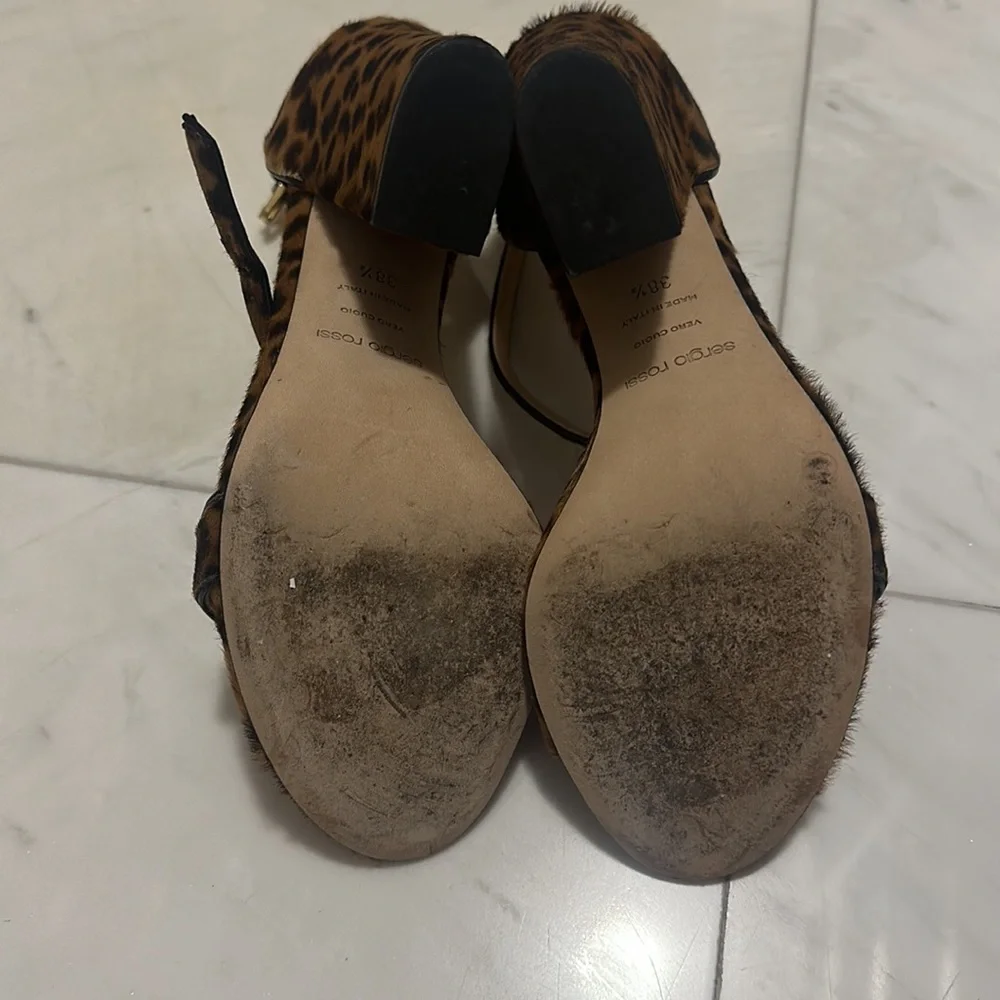 SERGIO ROSSI LEOPARD SANDALS - Picture 5 of 6